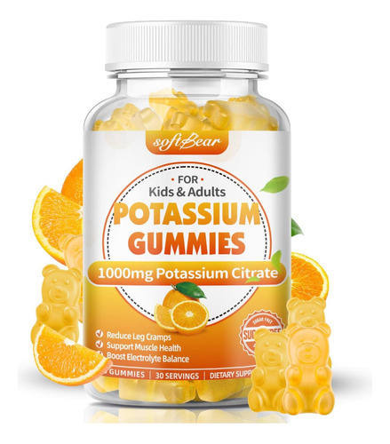 Citrato De Potássio Softbear 1000mg, Gomas De Potássio Sem A
