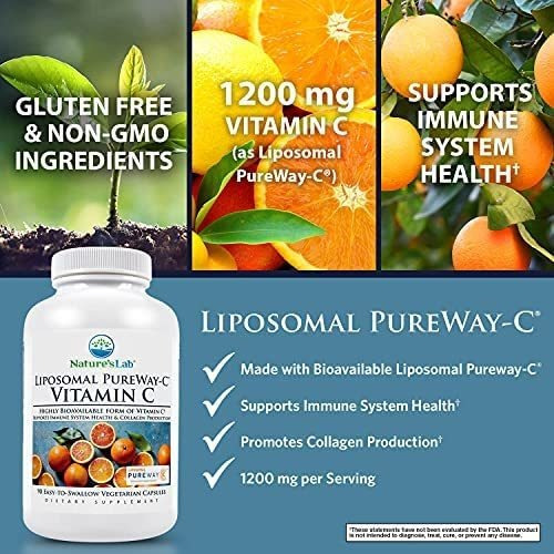 Vitamina C Nature S Lab 1200 Mg 90 Cápsulas - Imagem 3