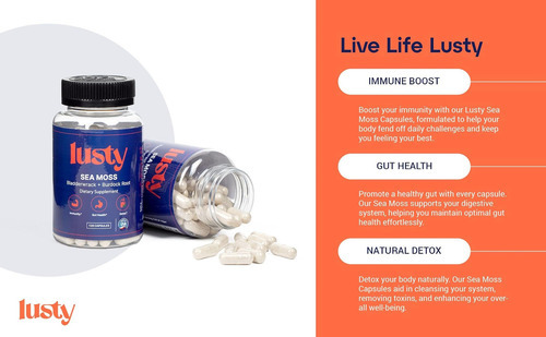 Cápsulas De Musgo Marinho Lusty Nutrition - American Made - - Imagem 4