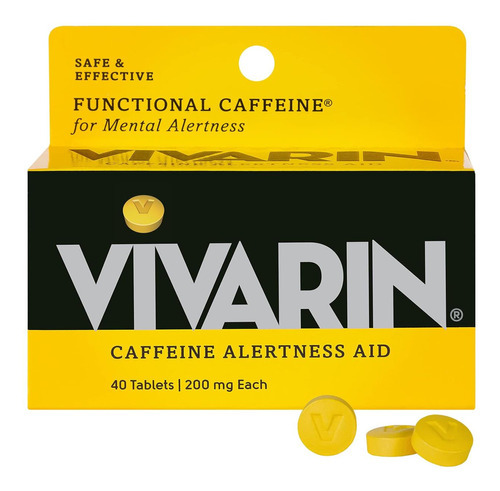 Vivarina, Pílulas De Cafeína, 200mg De Cafeína Por Dose, Com