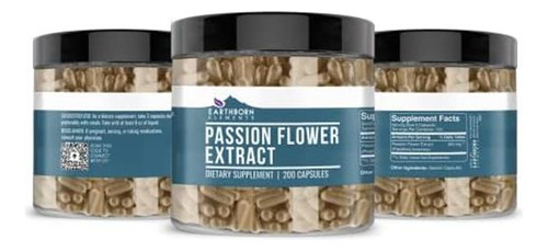 Extrato De Flor De Maracujá Earthborn Elements 200 Cápsulas, - Imagem 2