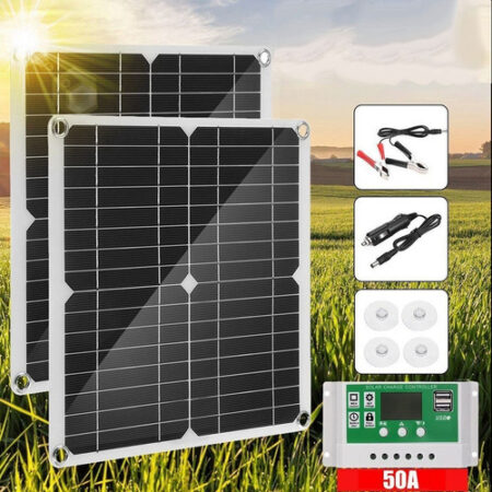 Kit De Painel Solar 50a 12v Carregador De Bateria Com C - Imagem 6