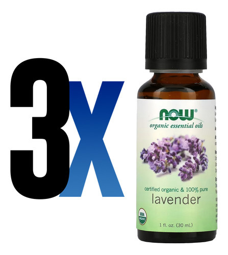 Óleo De Lavanda Now Foods 30 Ml Orgânico Importado 3un - Imagem 2