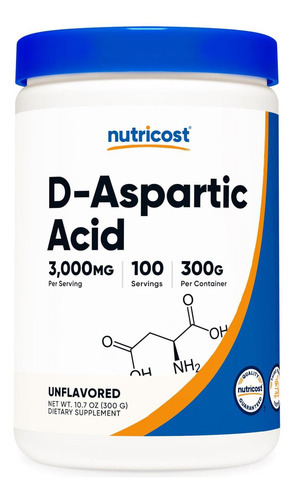 Nutricost Ácido D-aspártico (daa) Pó 300g - Ácido D Aspártic