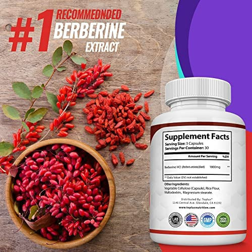 Extrato De Berberina Toplux 1800 Mg Complexo De Berberina H - Imagem 4