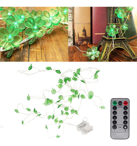 String Lights Decor, Trevo De 4 Folhas, 50 Leds, Mão Decorat - Imagem 6