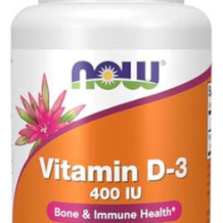 Suplementos Now, Vitamina D-3 400 Ui, Fortes