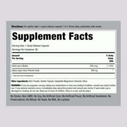 Ácido Alfa Lipóico Piping Rock 300mg | Plus Otimizador De Bi