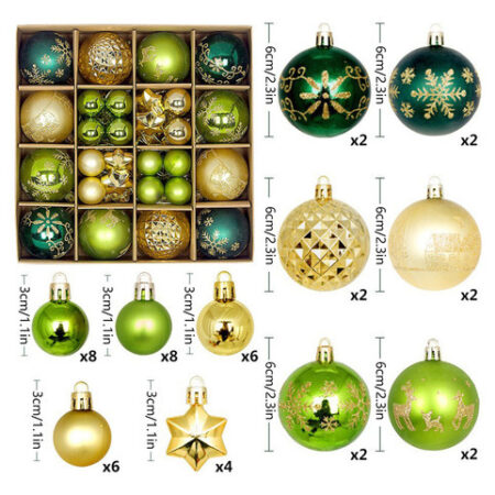 44 Bolas Penduradas Coloridas Para Árvore De Natal, Suprimen - Imagem 21