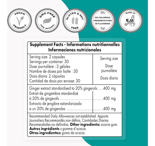 Supersmart - Super Gingerols 400mg Por Dia (alta Potência 20 - Imagem 3