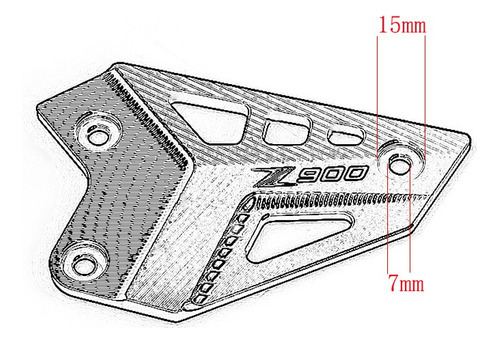 Montaje Del Reposapiés Proteção Del Talón Kawasaki Z900 - Imagem 4