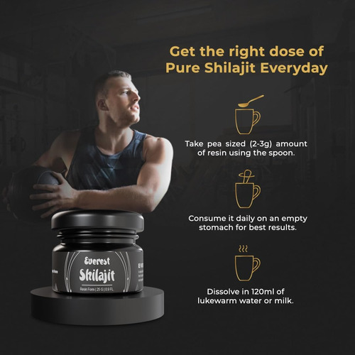 Resina Shilajit Pura Grau Dourado De Alta Potência Para Home - Imagem 4