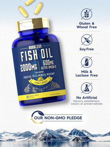 Suplemento De Óleo De Peixe Carlyle 2000 Mg | 600 Mg De Ômeg - Imagem 5