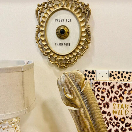 Campainha Decorativa Q - Anel De Tabuleta De Champanhe - Dou - Imagem 7