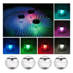 4pcs Rgb Mudança De Cor Flutuante Solar Piscina Luzes .