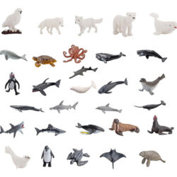 30 Peças Figuras De Animais Do Oceano, Modelo De Animais