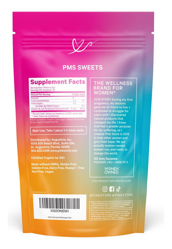 Pink Stork Organic Pms Support Sweets Para Adolescentes E Mu - Imagem 7