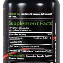 Cápsulas De Vassoura De Açougueiro De Saúde | 2400mg | Conta