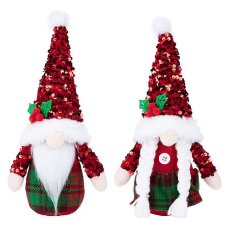 2 Peças Enfeite De Boneca Elfo Sem Rosto Natalino - Imagem 9