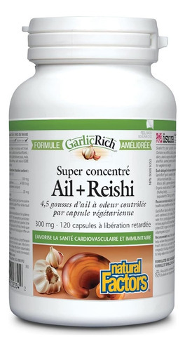 Natural Factors Garlicrich, Super Strength Garlic + Reishi, - Imagem 4