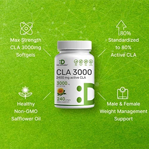 Cla Ultra Forte 3000mg | 240 Cápsulas Gelatinosas, Ácido Lin - Imagem 4