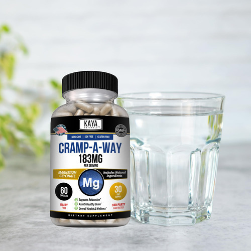 Kaya Naturals Cramp-a-way Glicinato De Magnésio, Auxílio Par - Imagem 6