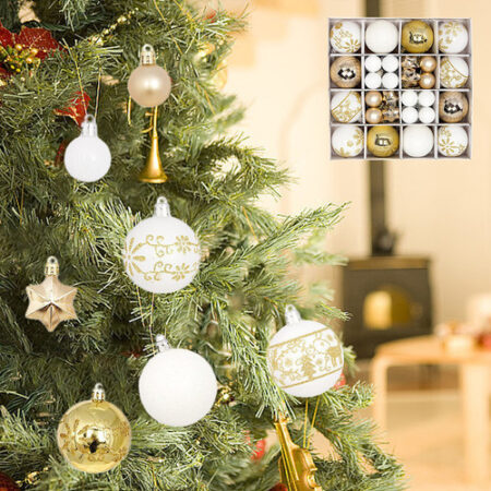 44 Bolas Penduradas Coloridas Para Árvore De Natal, Suprimen - Imagem 8