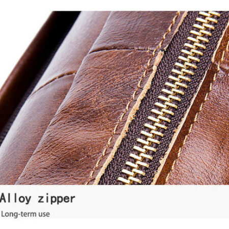 Bolsa Tiracolo Masculina De Couro Para Laptop Bullcaptain - Imagem 9