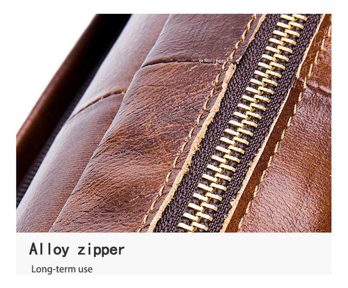 Bolsa Tiracolo Masculina De Couro Para Laptop Bullcaptain - Imagem 9