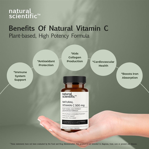 Suplemento Científico Natural De Vitamina C 500 Mg Para Supo - Imagem 3