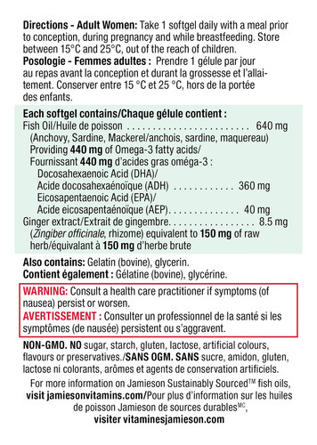 Jamieson Dha De Alta Potência Omega + Gengibre, 100 Cápsulas - Imagem 3