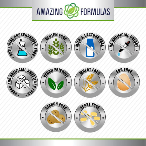 Suplemento Amazing Formulas Biotina 10000mcg 200 Cápsulas - Imagem 5