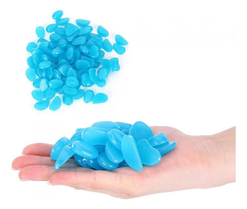 100pcs Pedra Luminosa Decoração Fluorescente Jardim Quintal