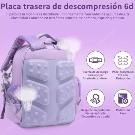 Novo Mochila Escolar Primária Sanrio Kuromi Para Meninas, 1 - Imagem 4