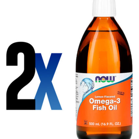 Ômega-3 Fish Oil Now Foods 500ml Sabor Limão Importado 2un - Imagem 2