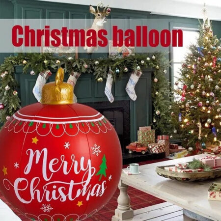 Bola Inflável Do Decoração Do Pvc Do Natal Gigante 80cm - Imagem 4