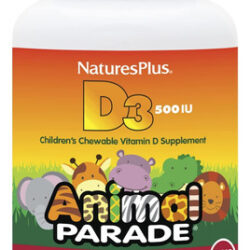 Natures Plus Animal Parade Vitamina D3 Sem Açúcar Para Cria