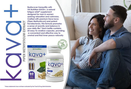 Vh Nutrição Kava+ | Cápsulas De Kava-kava | 1050mg Piper Met - Imagem 3