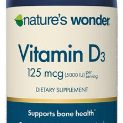 Natures Wonder Vitamina D3 De Alta Potência 125 Mcg Cápsulas