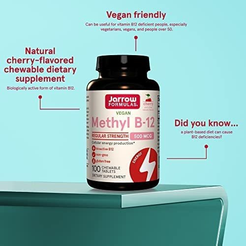 Vitamina B-12 Marca Jarrow Formulas, 500 Mcg, 100 Comprimido - Imagem 5