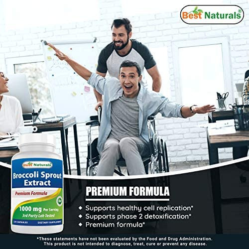 Extrato De Brotos De Brócolis Best Naturals, 1000 Mg, 120 C - Imagem 3