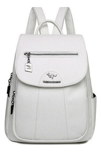 Mochila Feminina De Couro Pu Vintage - Imagem 11