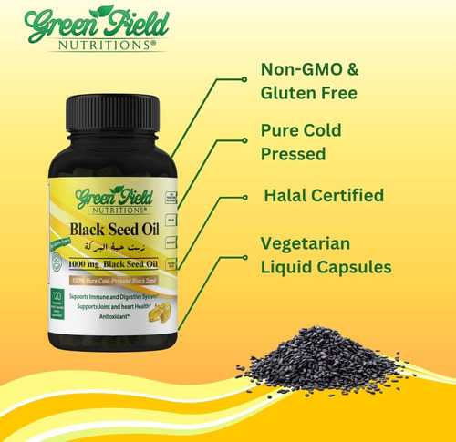 Greenfield Nutritions - Óleo De Semente Negra Halal (nigella - Imagem 4