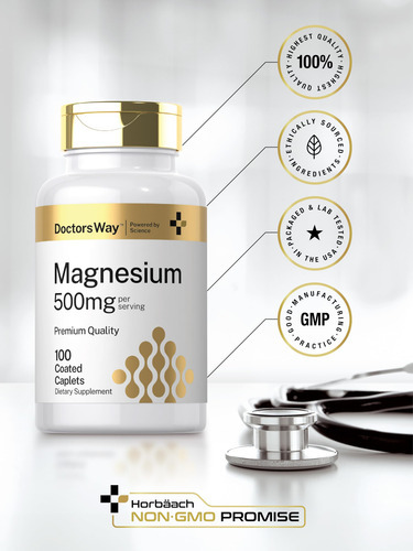 Suplemento Doctor"s Way Magnésio 500 Mg 100 Cápsulas - Imagem 6