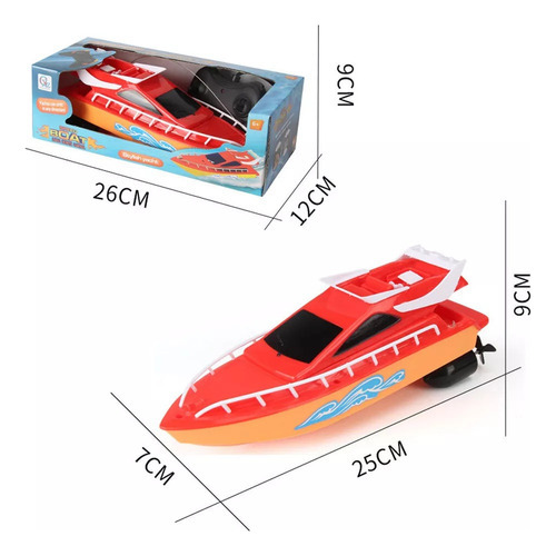 Barco De Controle Remoto Rc Boat 20km/h Impermeável - Imagem 10