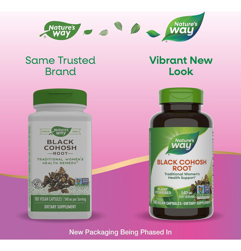 Natures Way Black Cohosh Root, Suporte Tradicional Para A Sa - Imagem 2