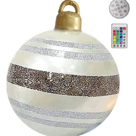 Enfeites De Bola Decorados De Natal Infláveis De Pvc Grandes - Imagem 21