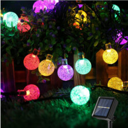 Luzes De Corda De Solar Energia Da Série De Natal 12m-100led
