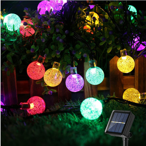 Luzes De Corda De Solar Energia Da Série De Natal 12m-100led