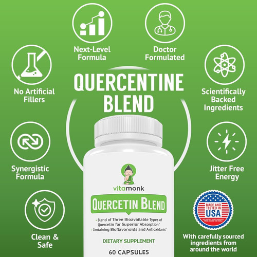 Complexo De Quercetina De Vitamonk - 3 Formas Bioativas De Q - Imagem 4